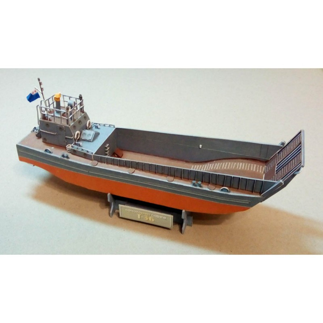 Paper Model Kit Selfpropelled barge T36, 1/100 scale, Orel 316 Navy